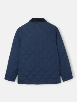 Abrigo kids acolchado cuello pana azul marino