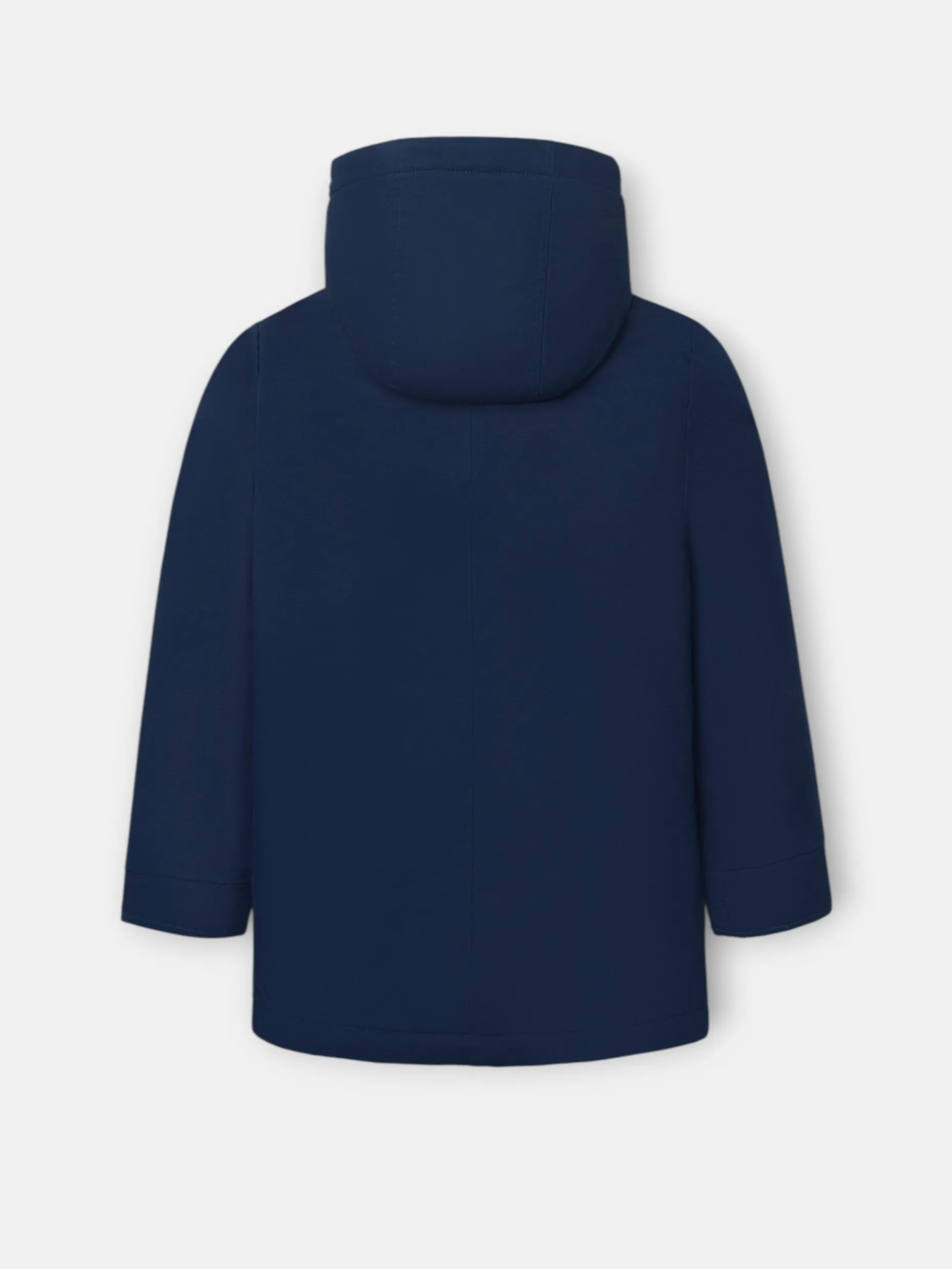 Abrigo kids capucha bolsillos azul marino