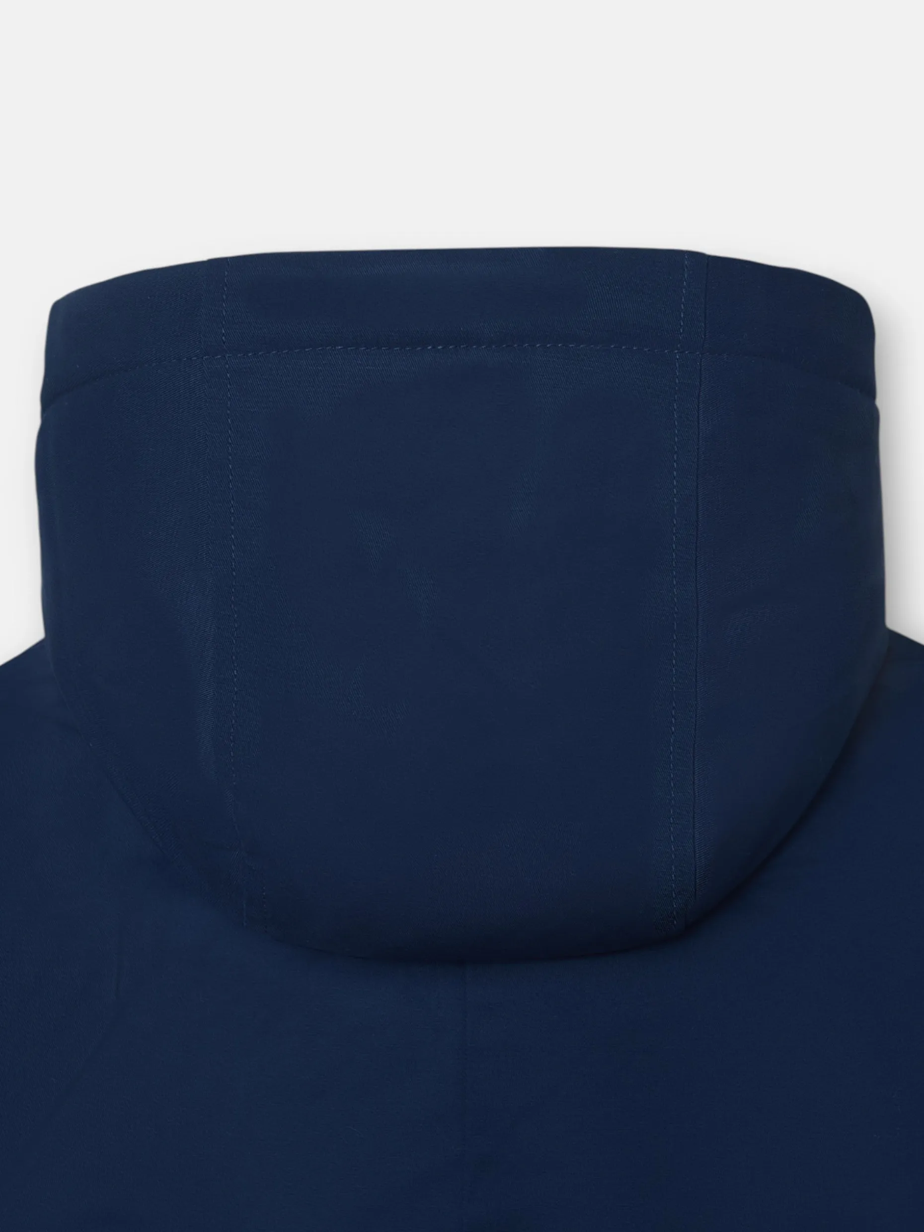 Abrigo kids capucha bolsillos azul marino