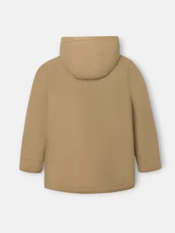 Abrigo kids capucha bolsillos beige medio