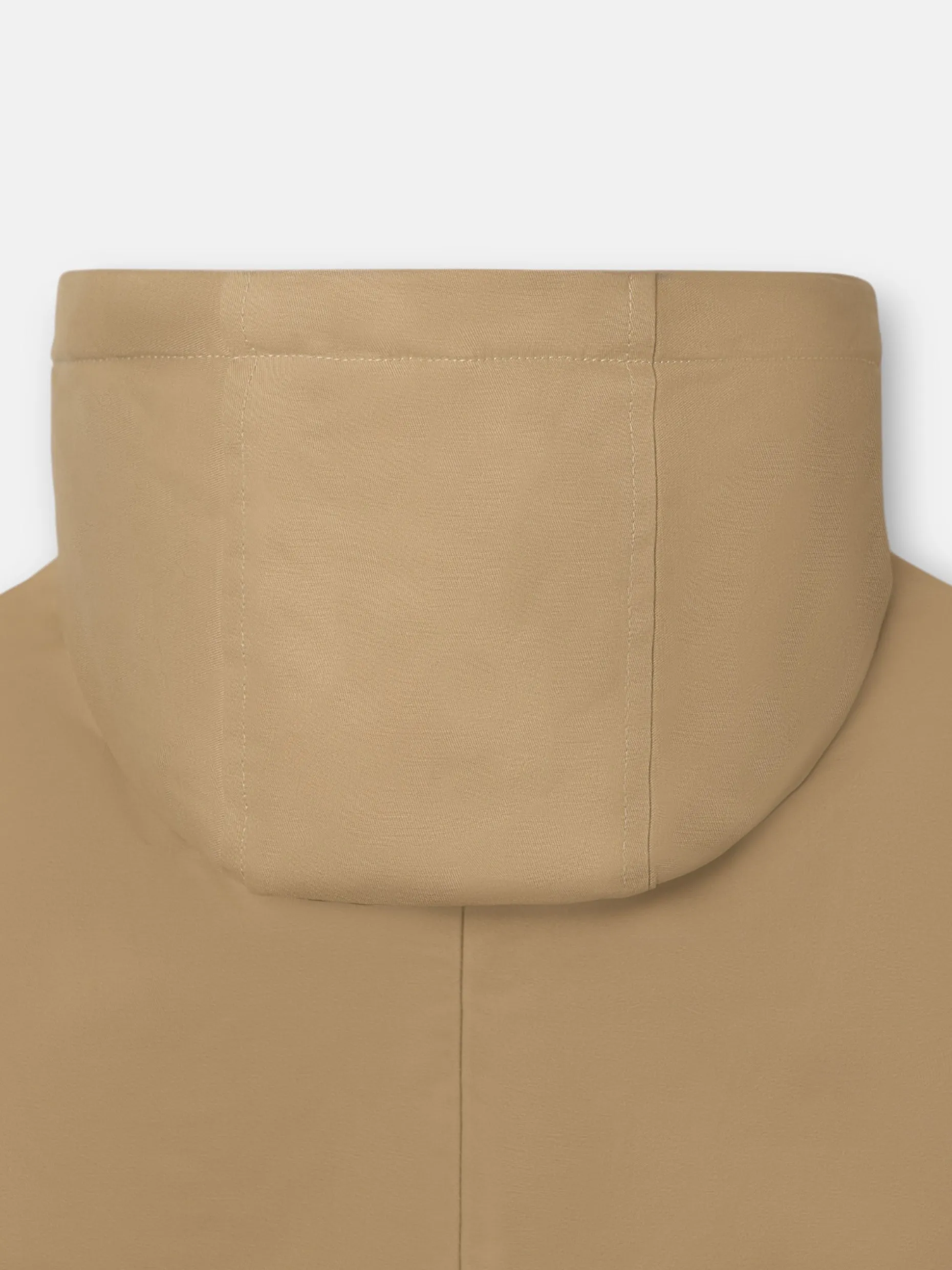 Abrigo kids capucha bolsillos beige medio