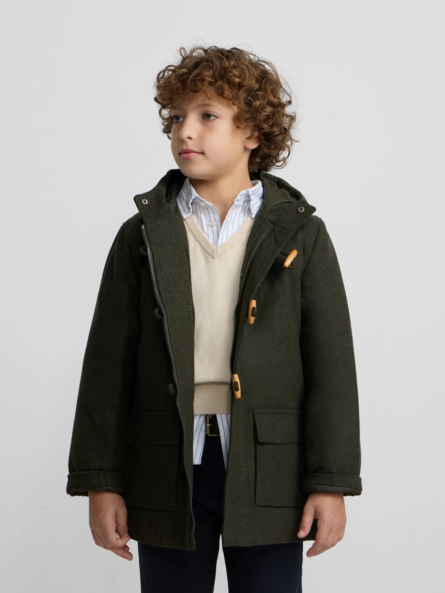 Abrigo kids clasico verde
