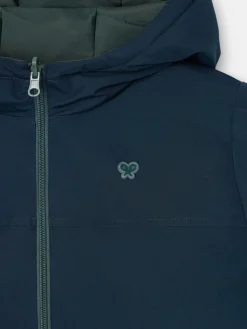 Abrigo kids reversible marino verde