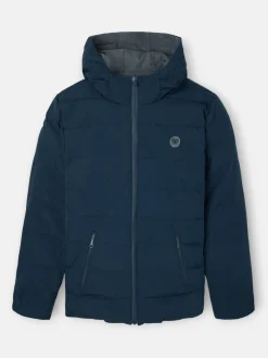 Abrigo tecnico reversible capucha gris marino