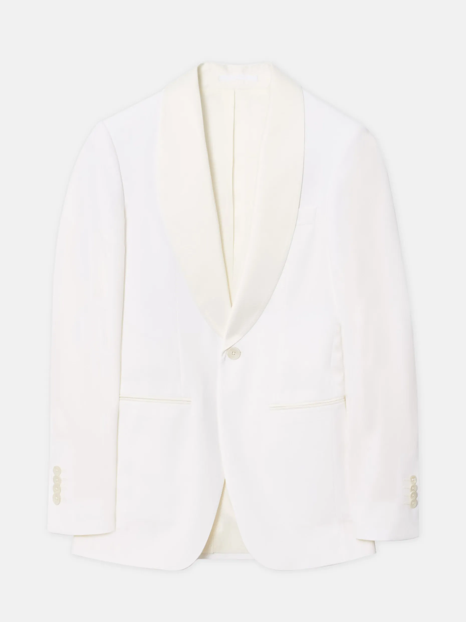 Americana esmoquin silbon blanco
