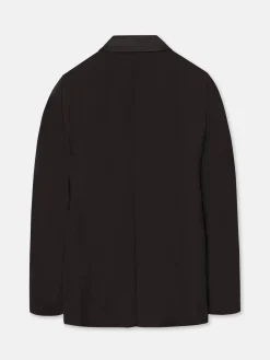 Americana esmoquin silbon negro