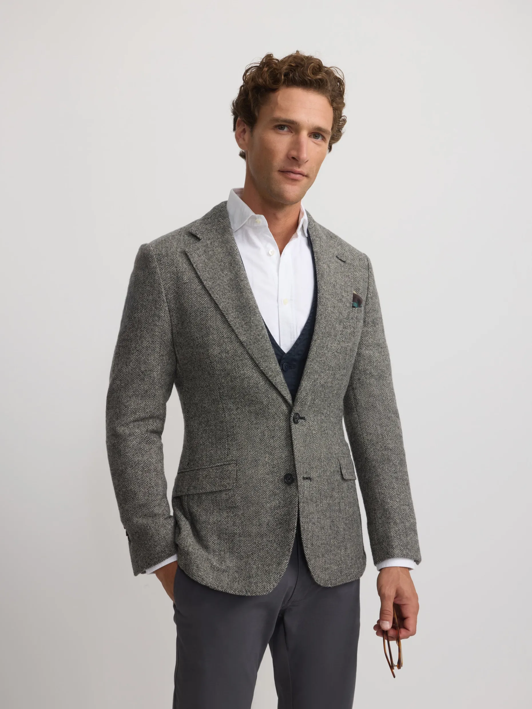 Americana espiga gris