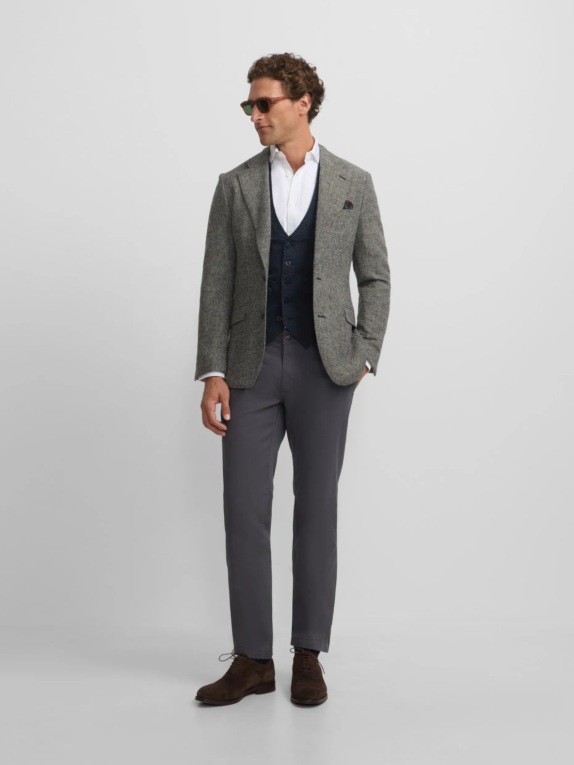 Americana espiga gris