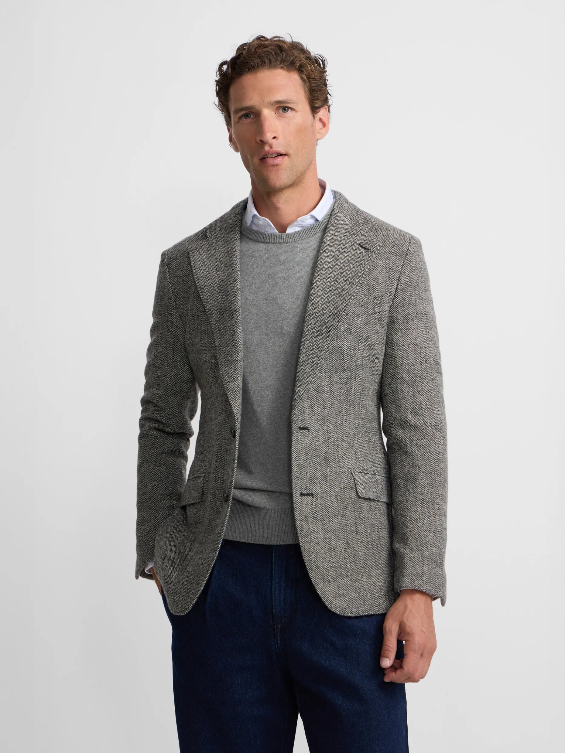 Americana espiga gris