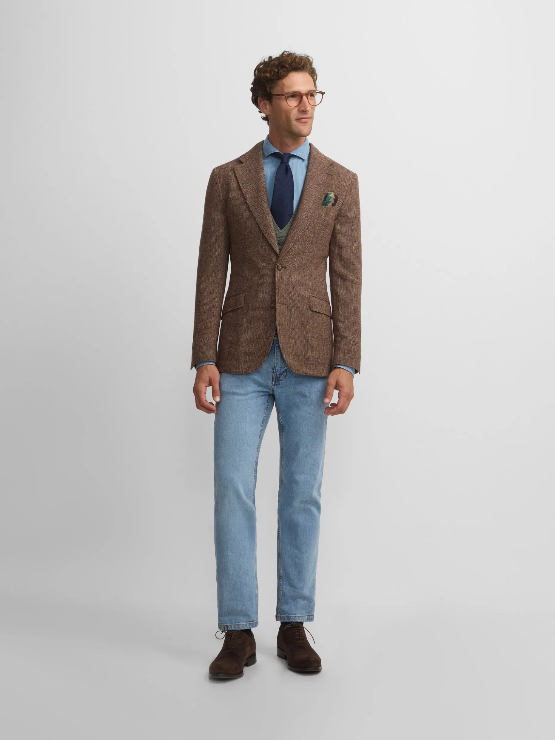 Americana espiga marron