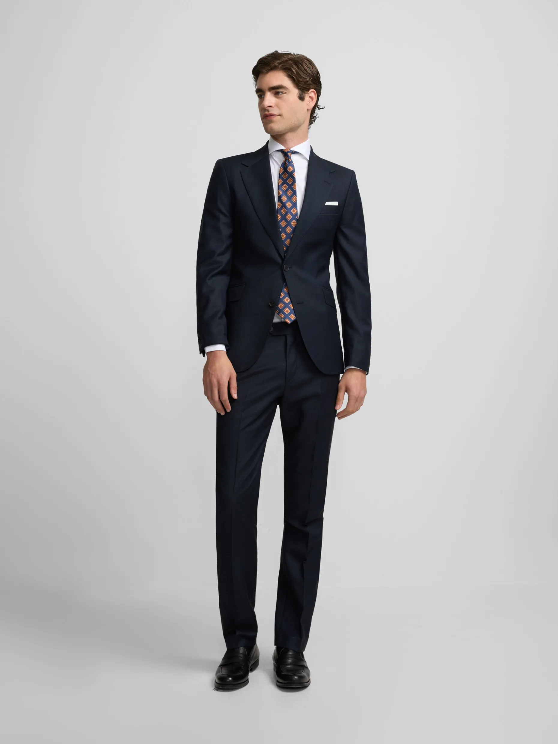 Americana suit ojo de perdiz navy