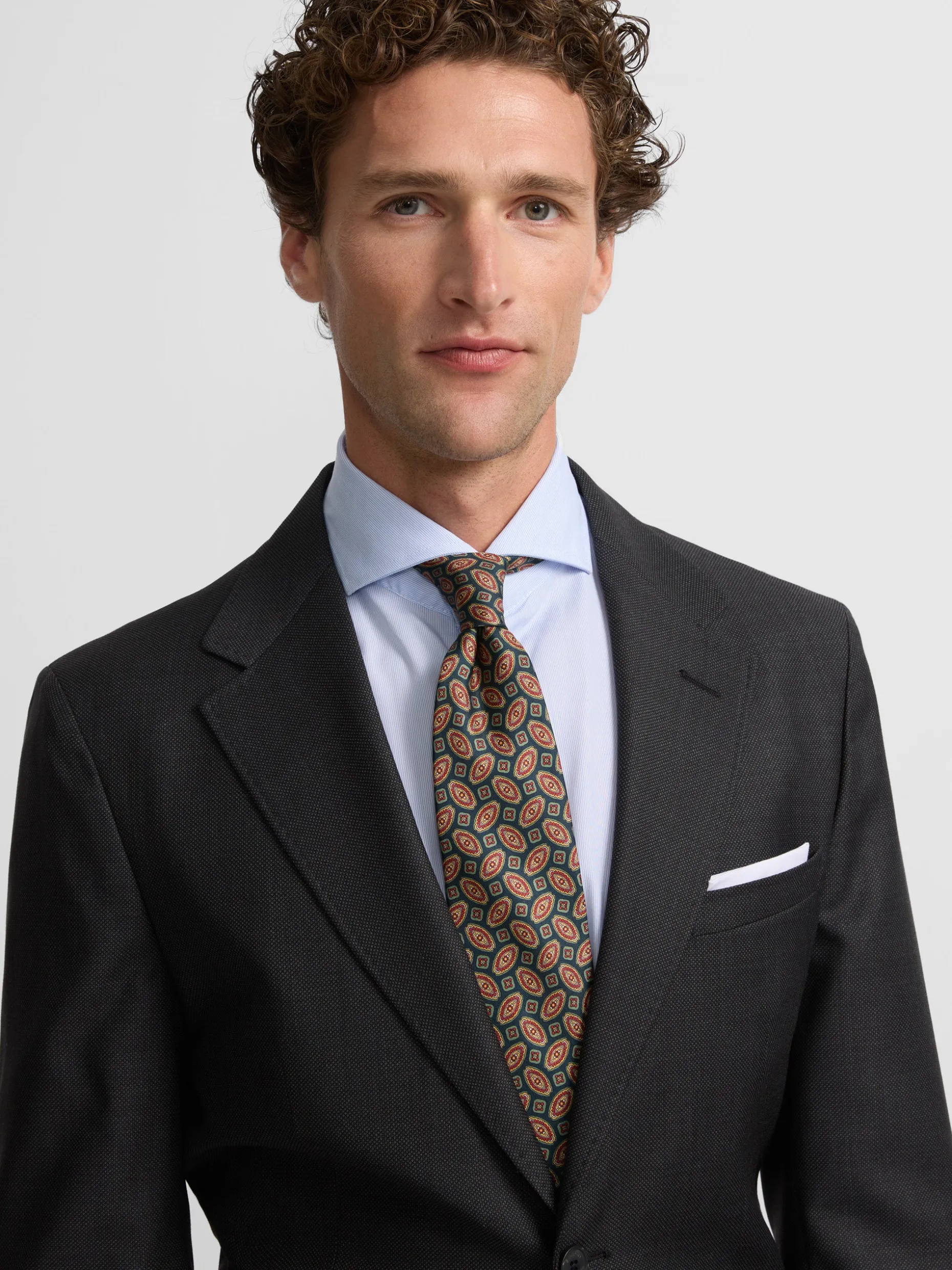 Americana suit ojo de perdiz gris