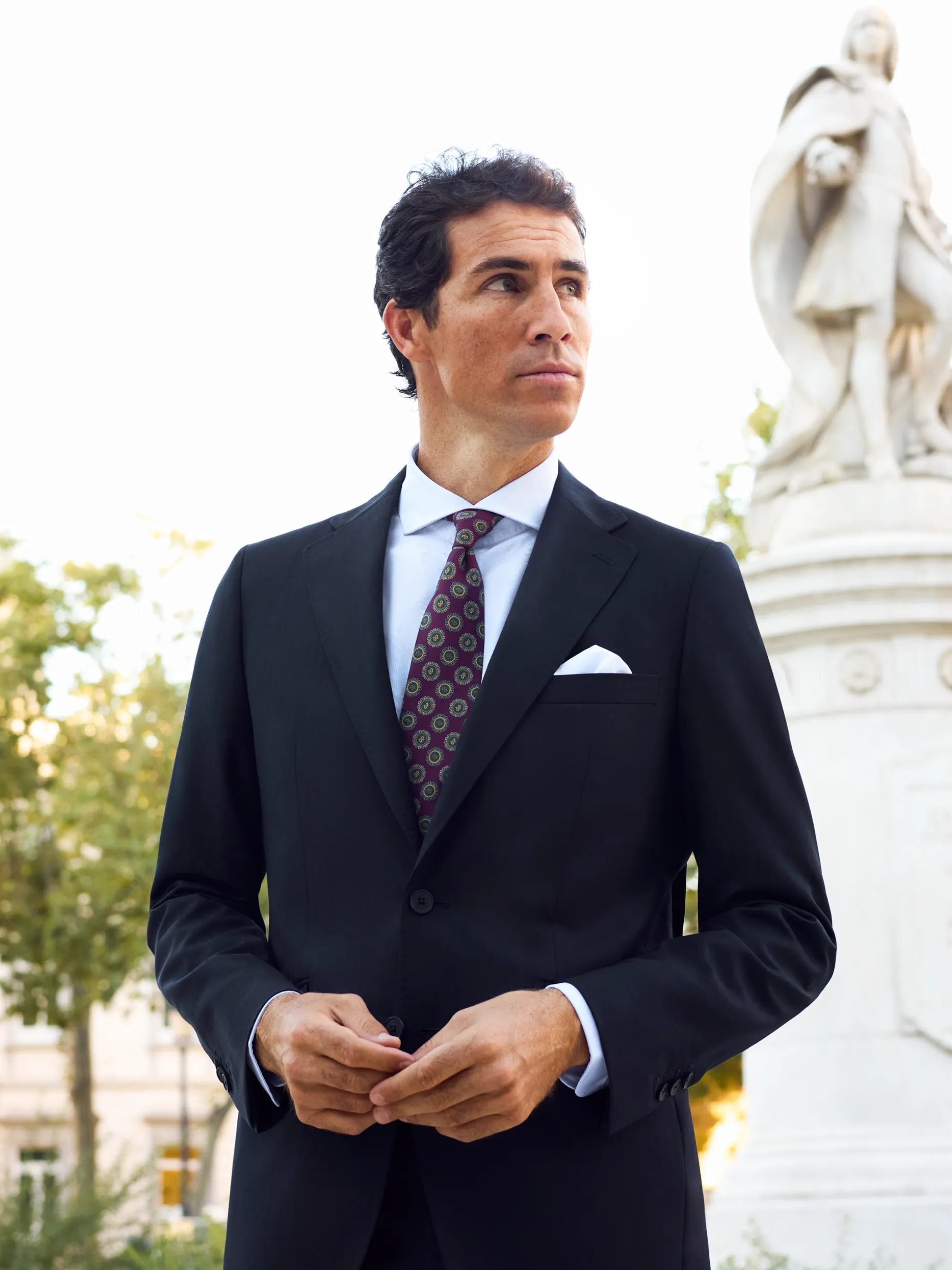Americana traje clasico espiga azul marino