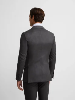 Americana traje clasico espiga gris