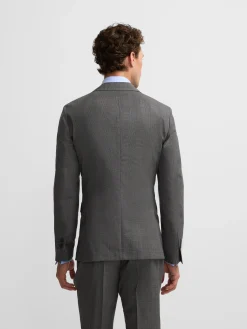Americana traje clasico principe de gales gris