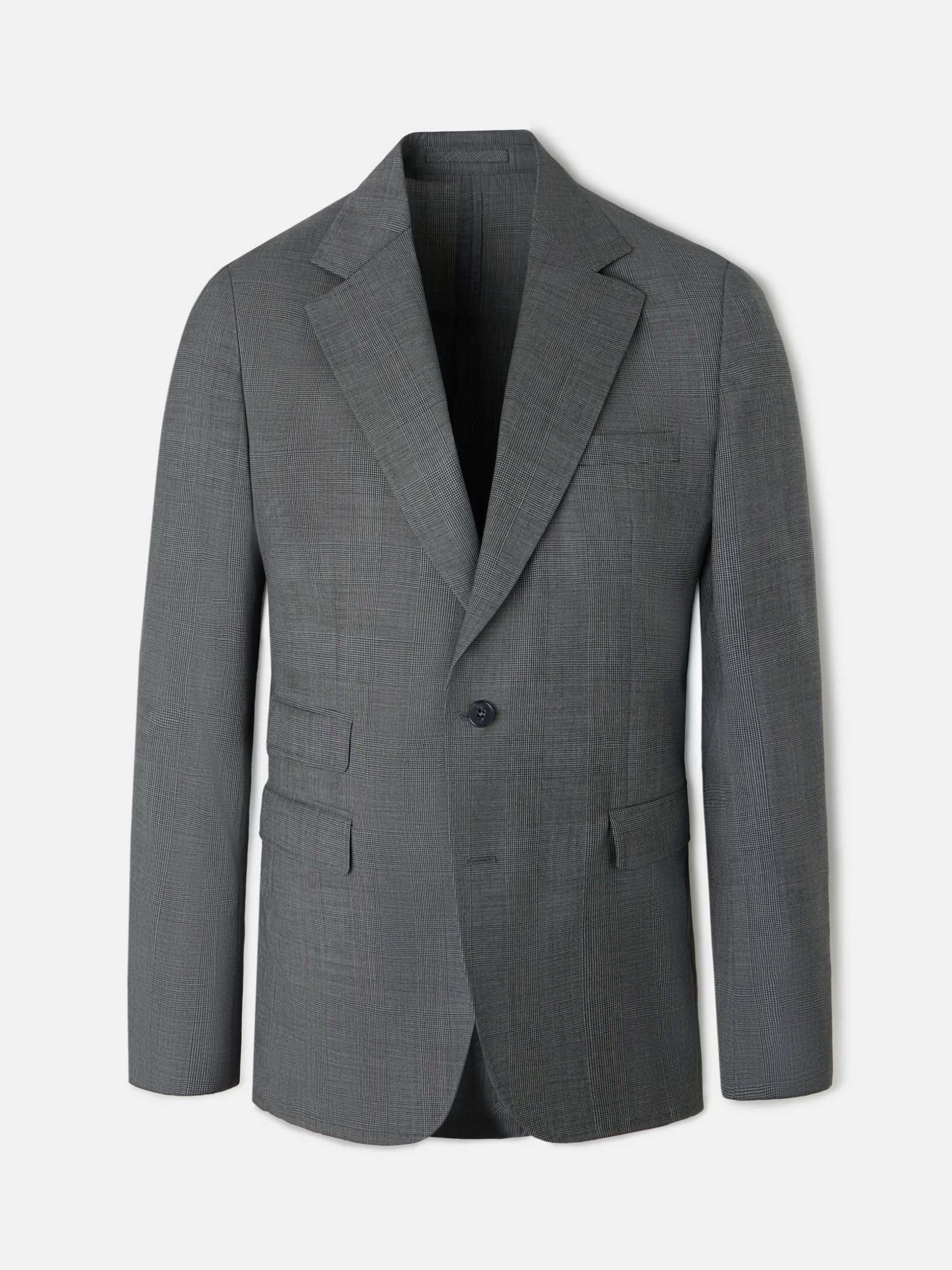 Americana traje clasico principe de gales gris