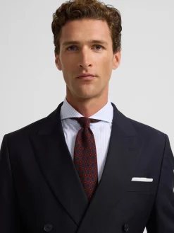 Americana traje cruzado stretch azul marino