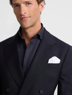 Americana traje cruzado stretch navy