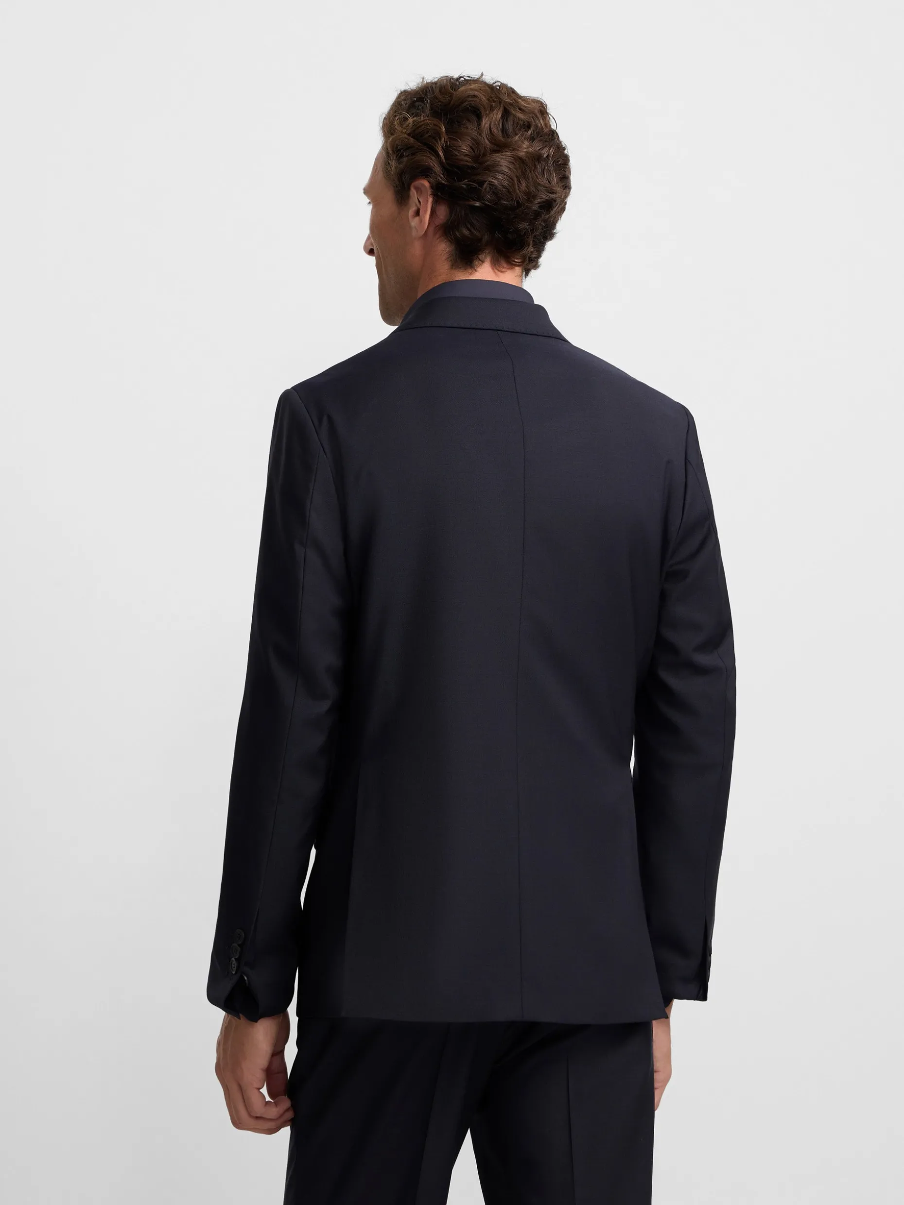 Americana traje cruzado stretch navy