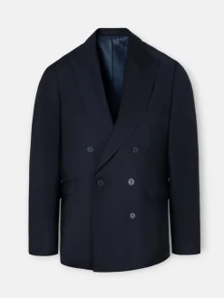 Americana traje cruzado stretch navy
