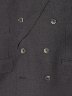 Americana traje cruzado stretch gris