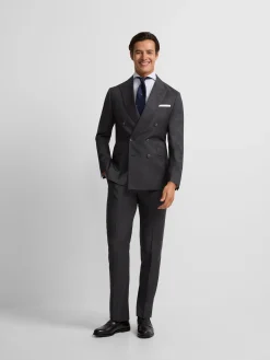 Americana traje cruzado stretch gris