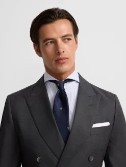Americana traje cruzado stretch gris