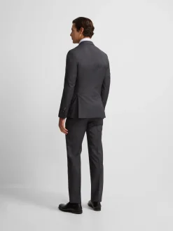 Americana traje cruzado stretch gris