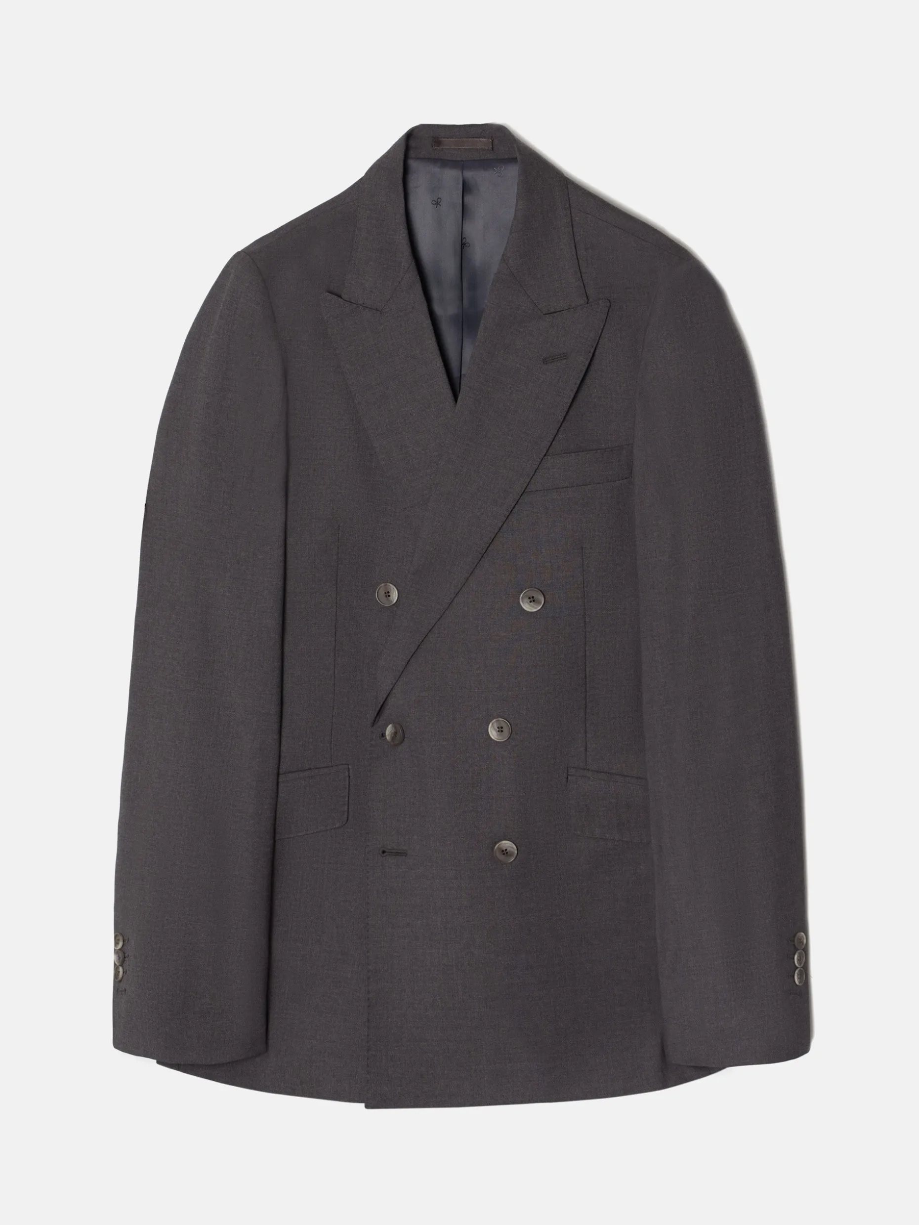 Americana traje cruzado stretch gris