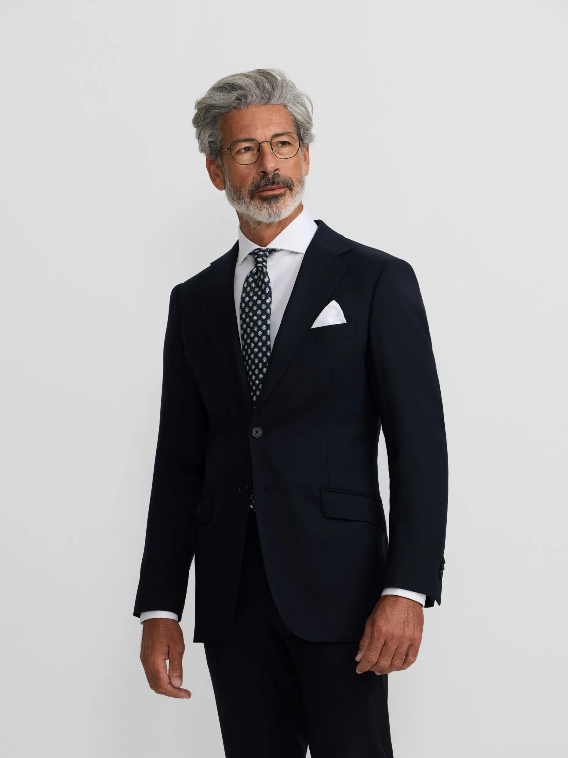 Americana traje natural stretch dark navy