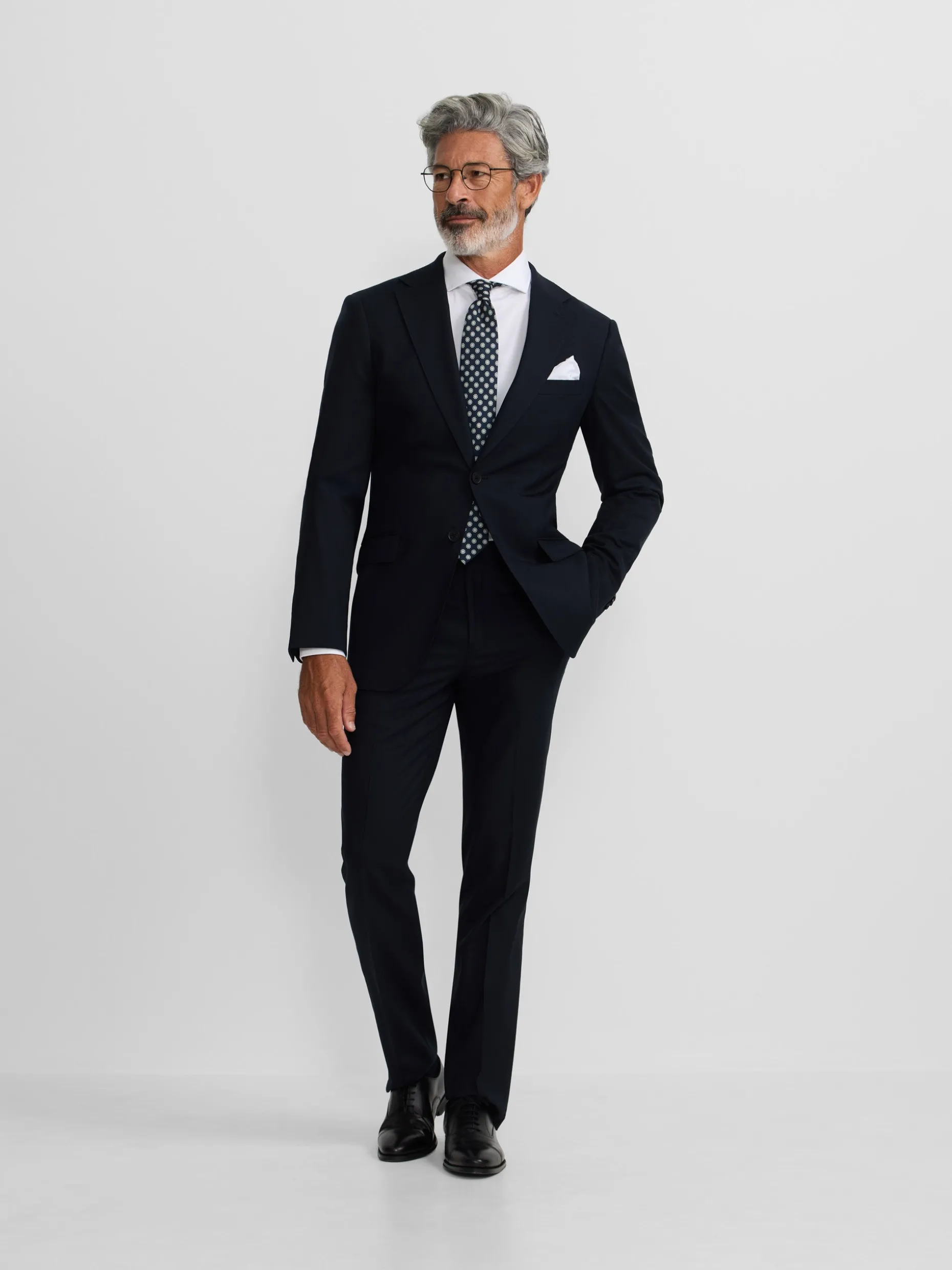 Americana traje natural stretch dark navy