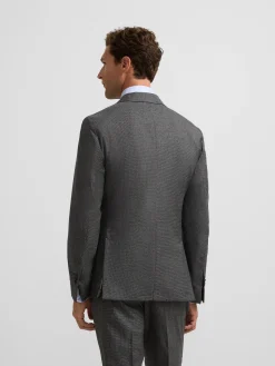 Americana traje pata de gallo gris