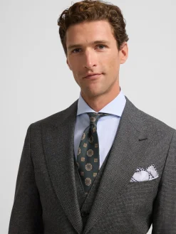 Americana traje pata de gallo gris