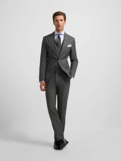 Americana traje pata de gallo gris