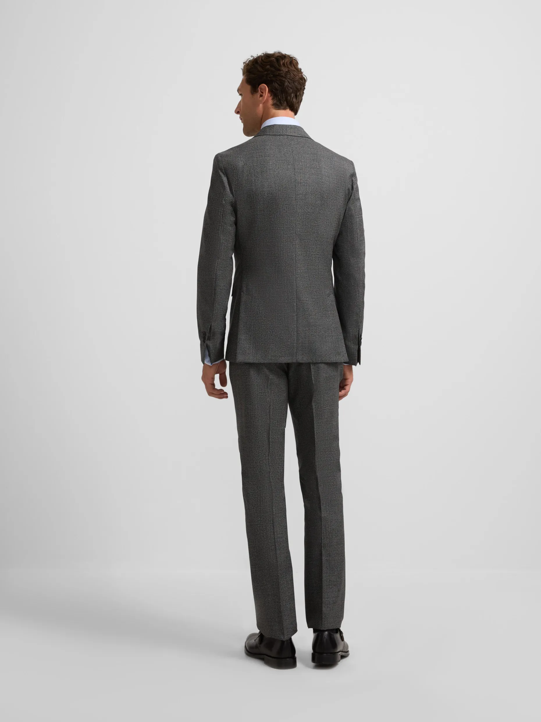 Americana traje pata de gallo gris
