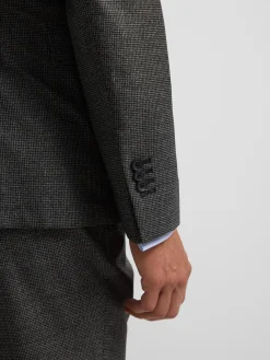 Americana traje pata de gallo gris