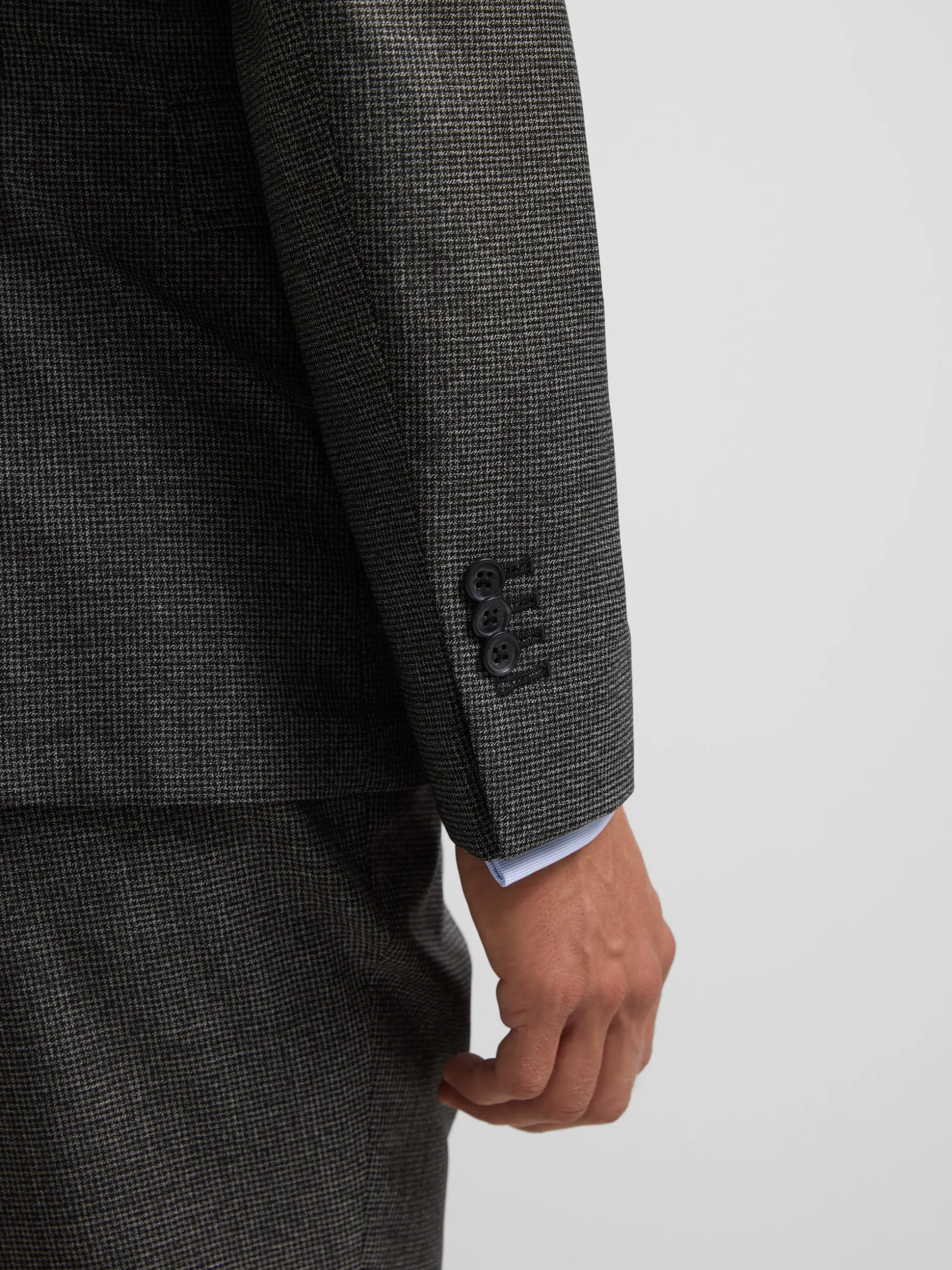 Americana traje pata de gallo gris