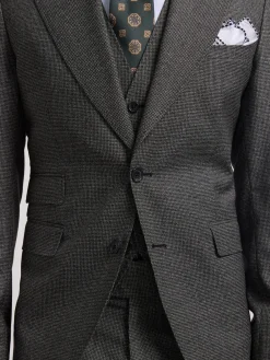 Americana traje pata de gallo gris