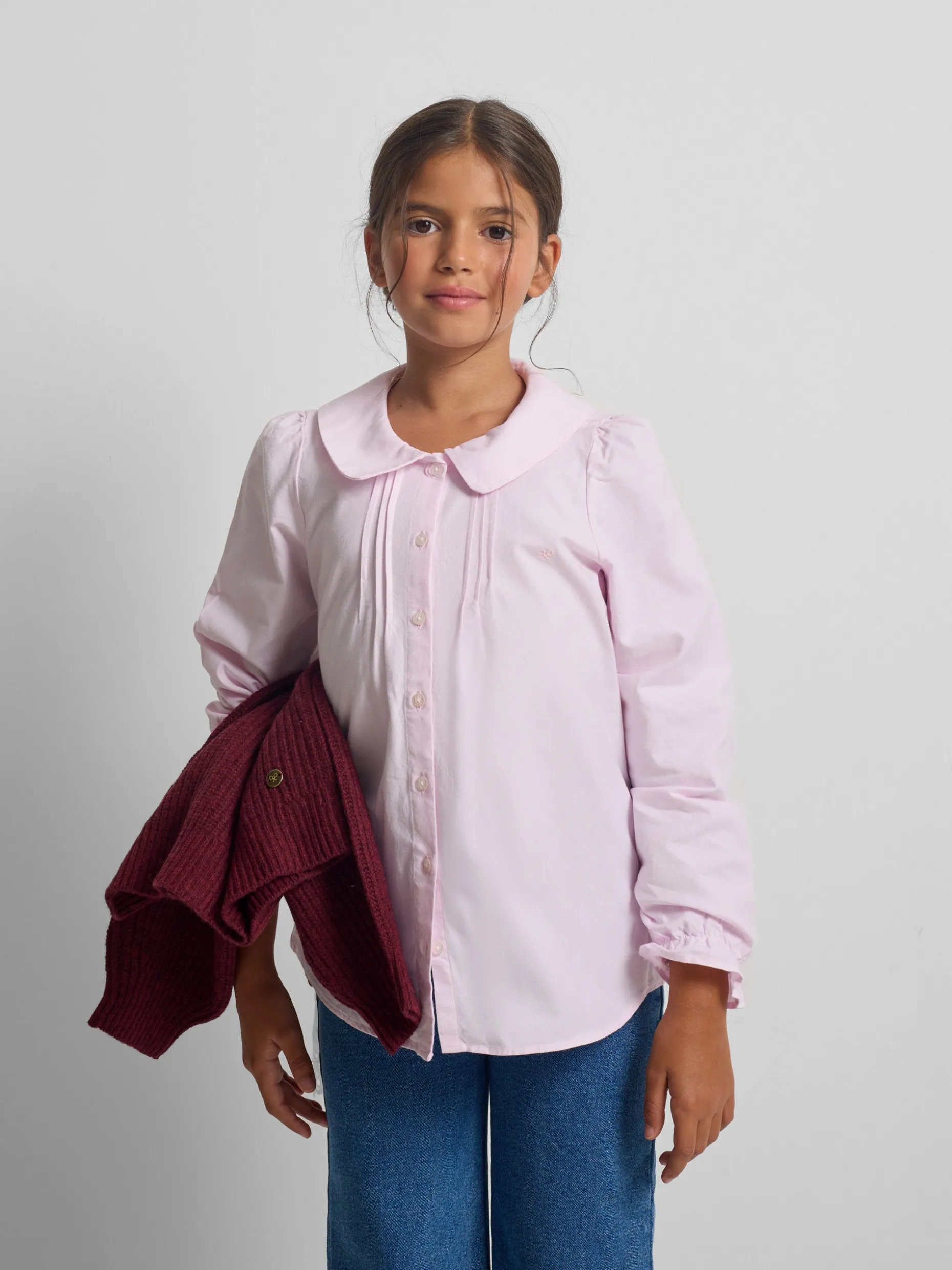 Blusa girl cuello bebe rosa