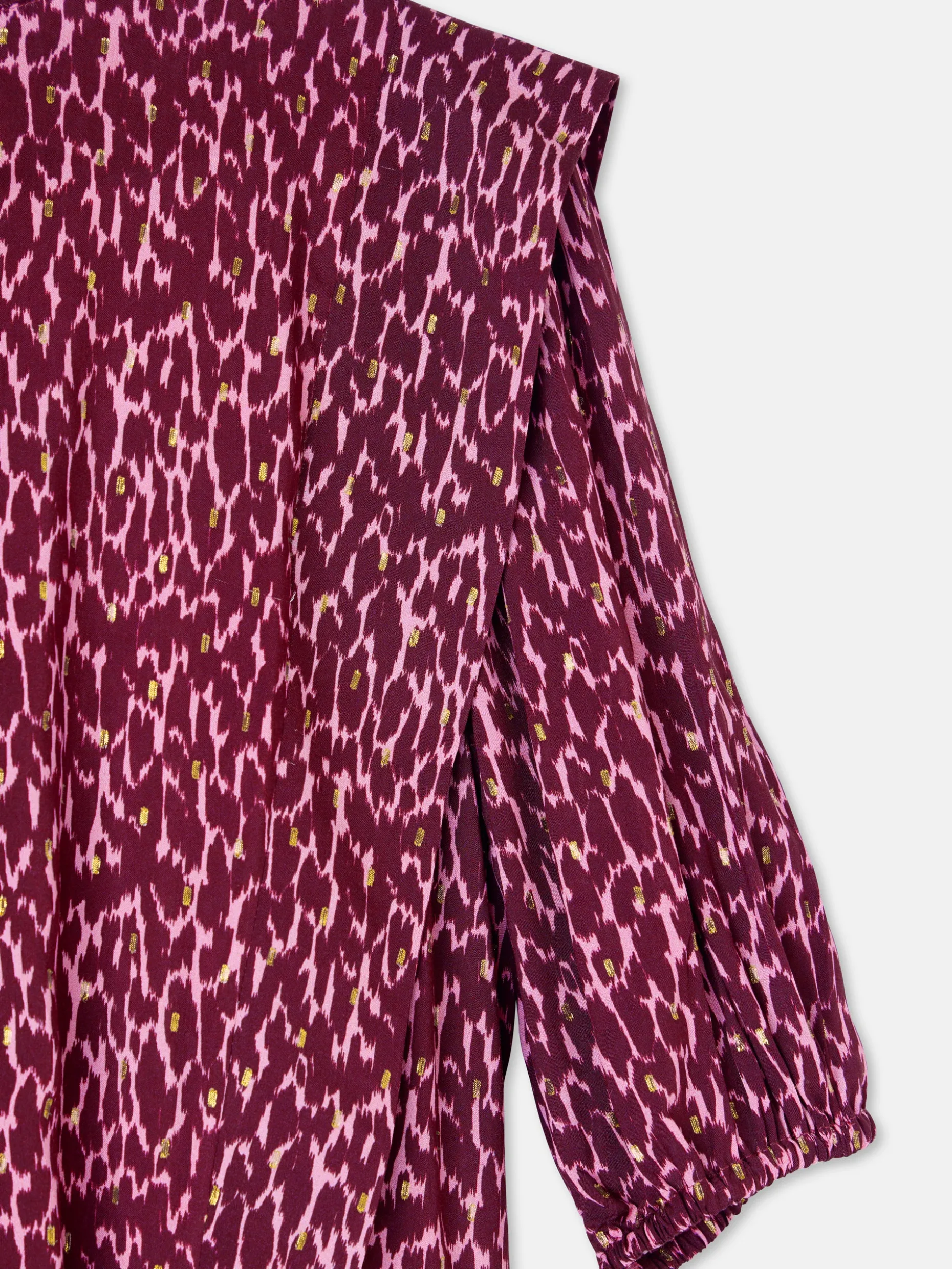 Blusa manga corta estampado lurex morados