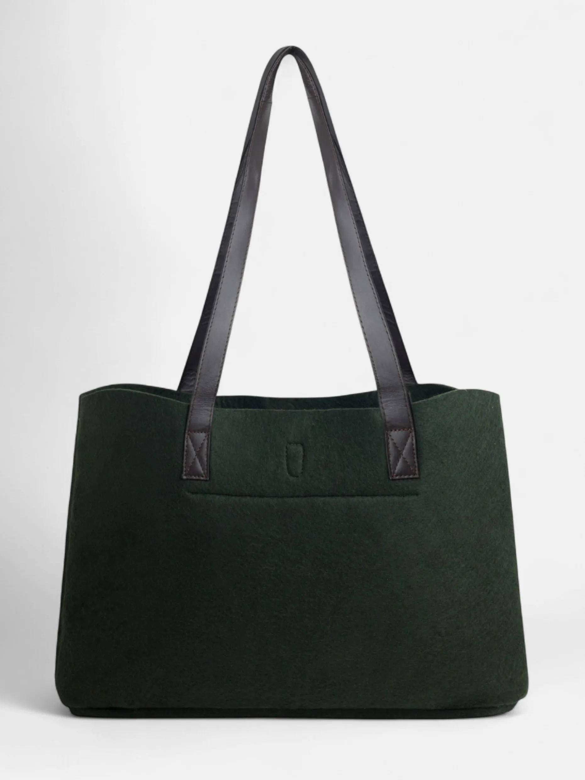 Bolso fieltro raqueta verde