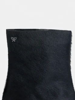 Botin tacon pelo negro