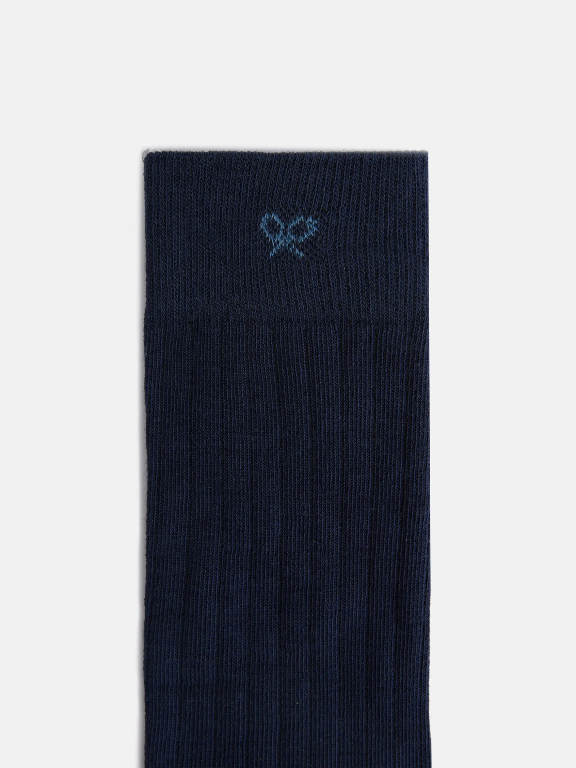 Calcetin silbon liso azul marino