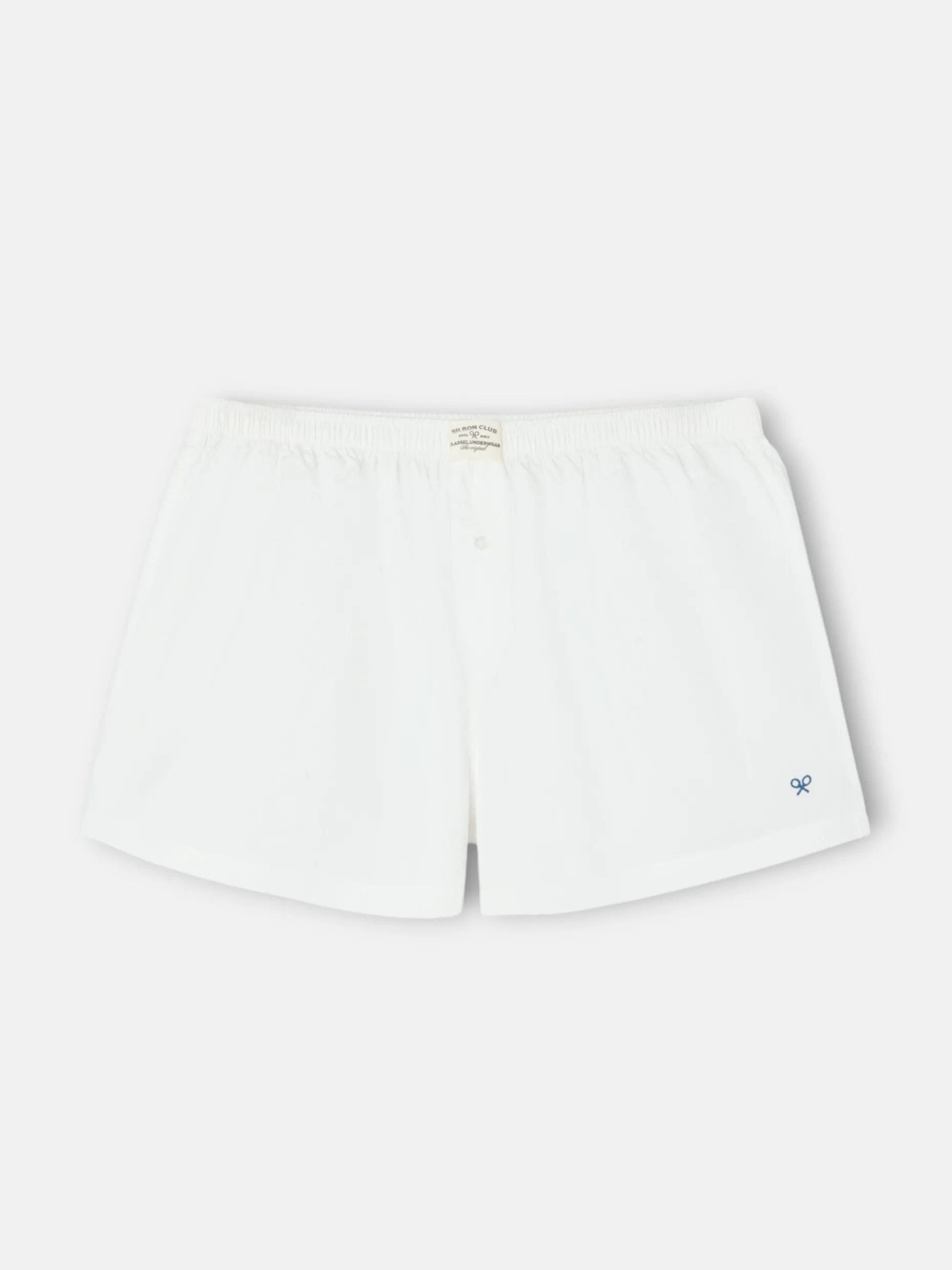Calzoncillo liso minilogo blanco