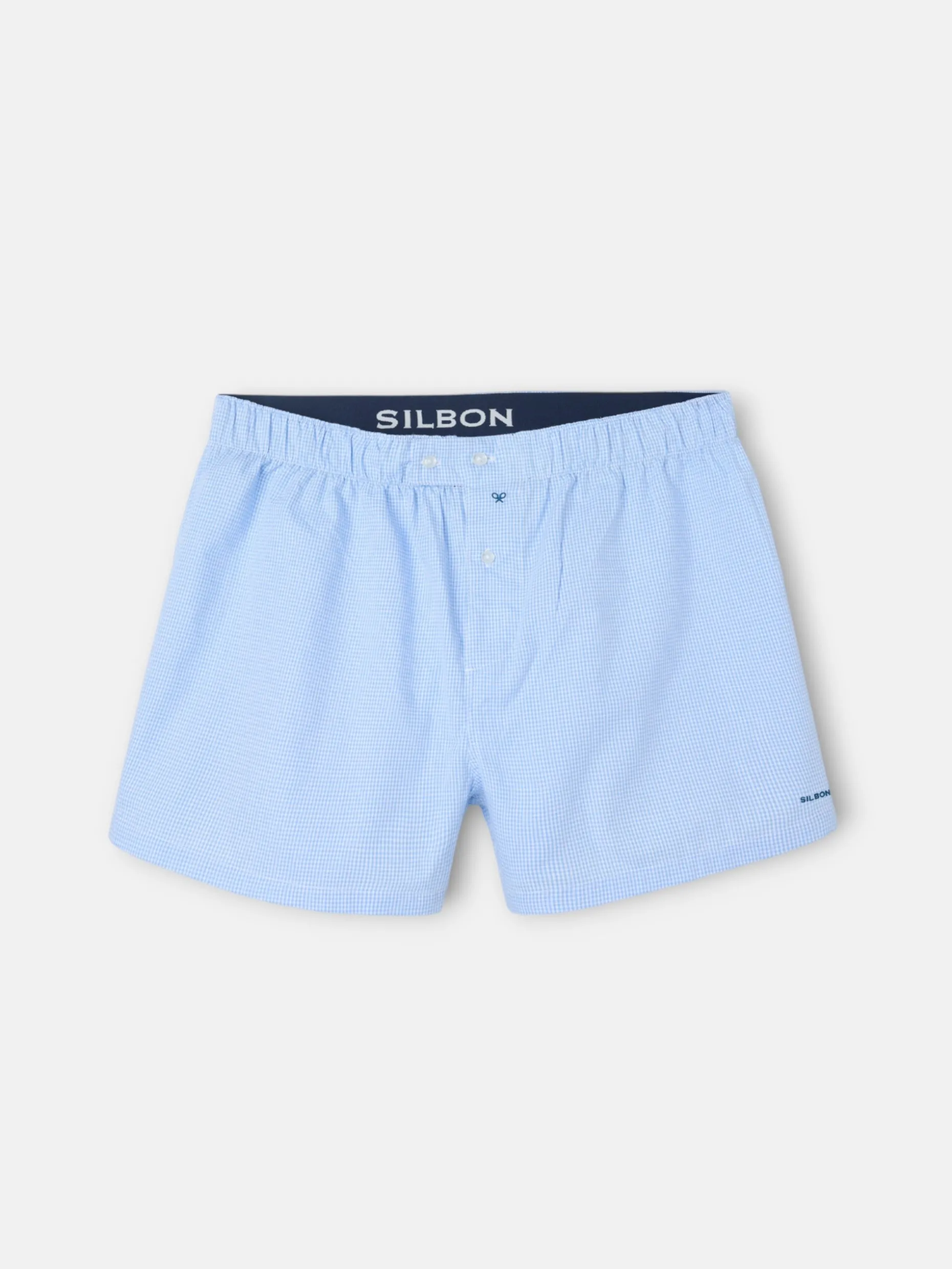 Calzoncillo mini cuadro azul celeste
