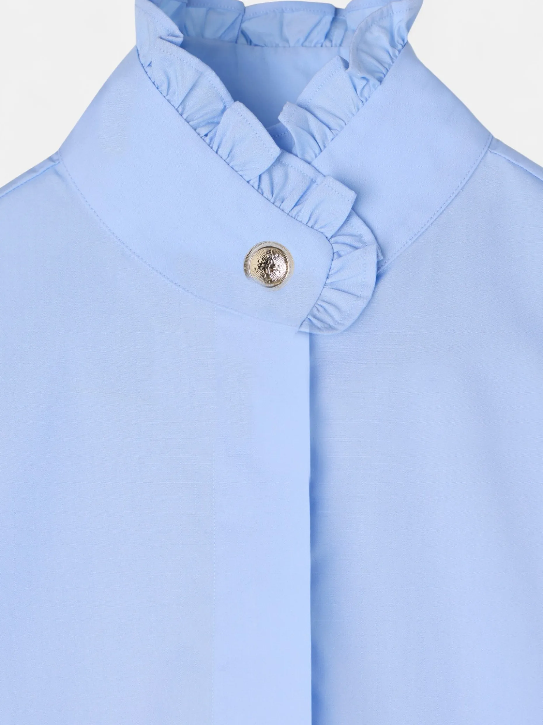 Camisa detalle puño celeste