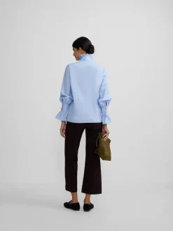 Camisa detalle puño celeste