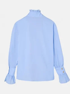 Camisa detalle puño celeste