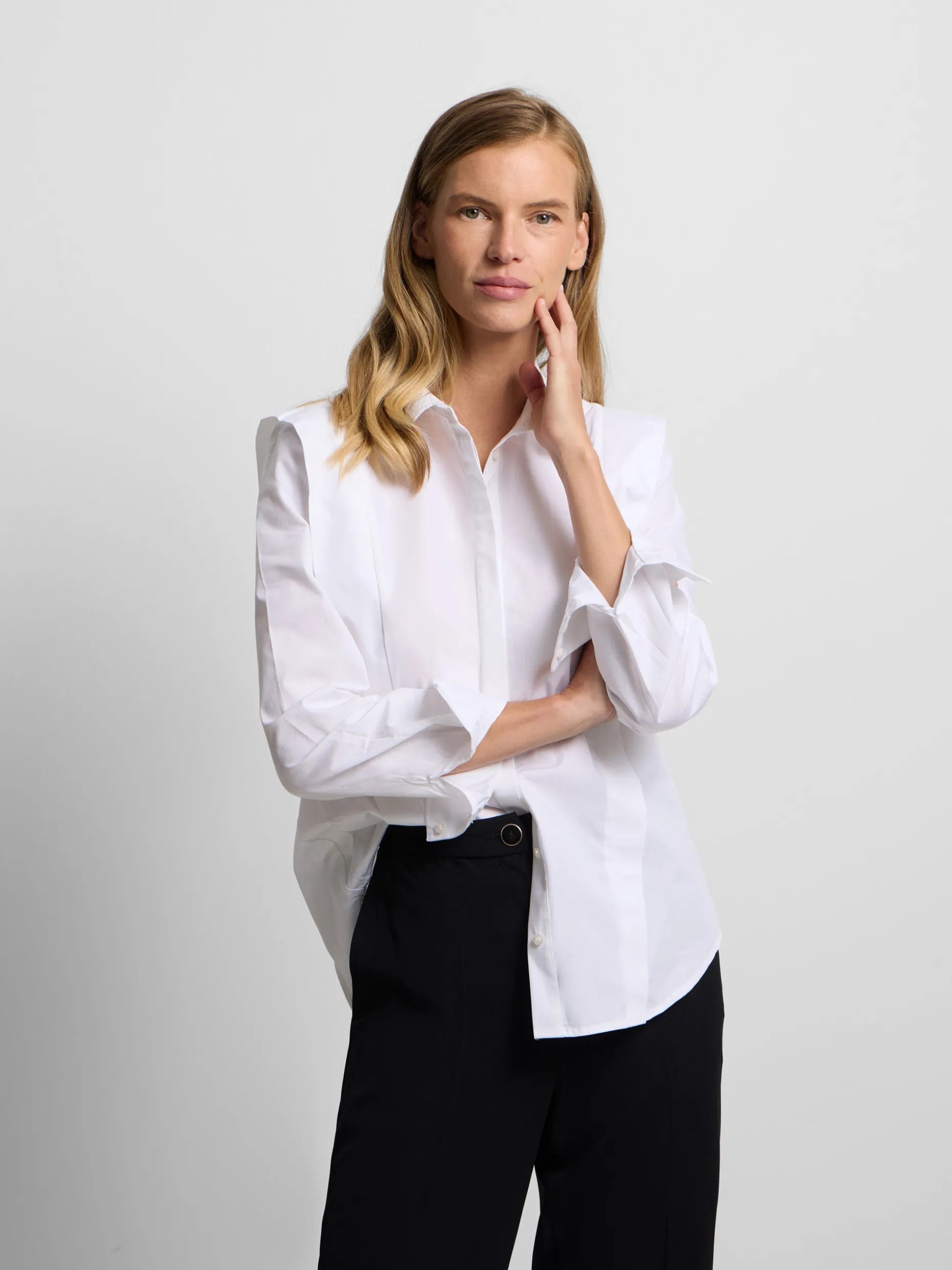 Camisa estructurada blanca