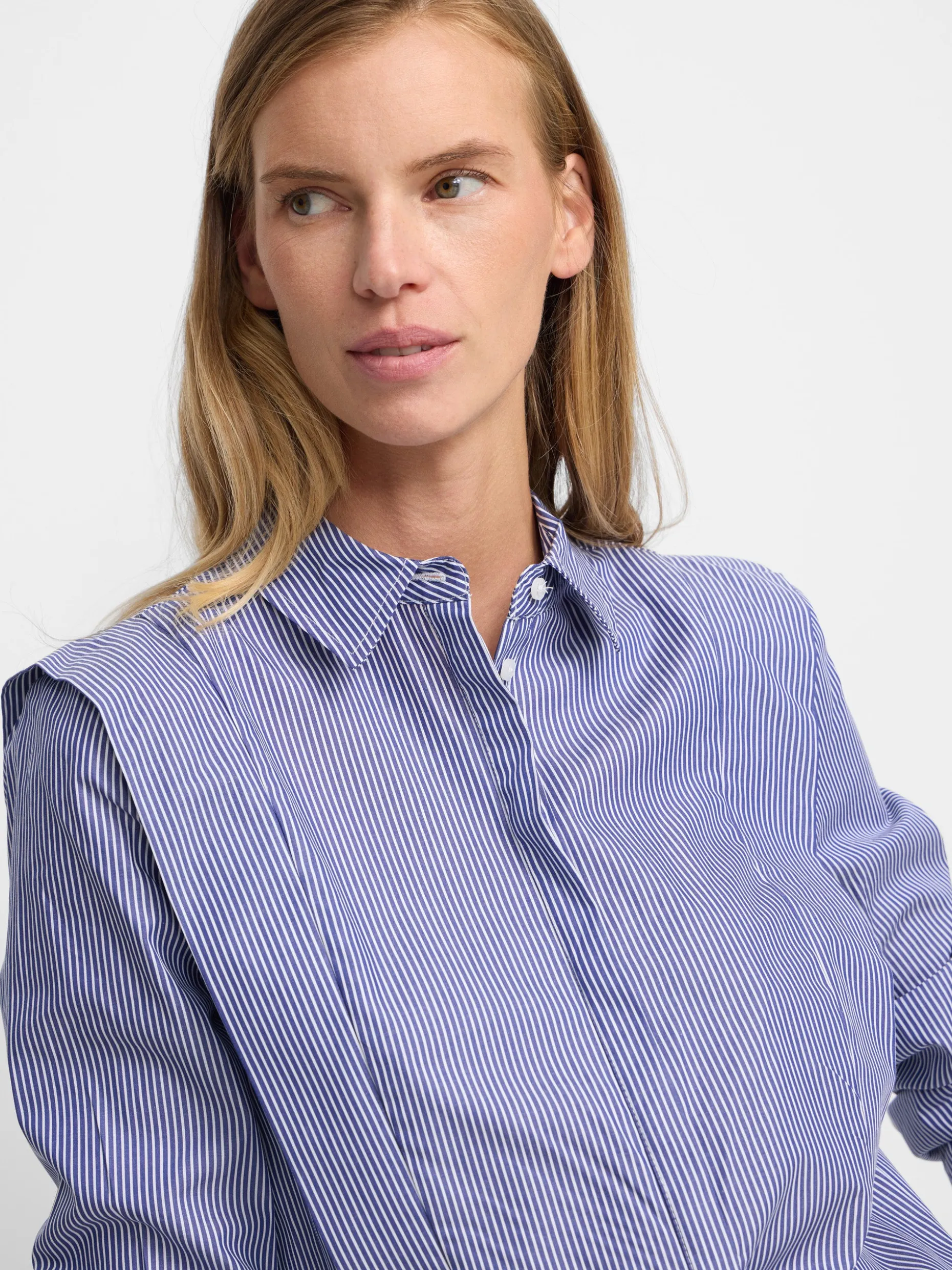 Camisa estructurada rayas marino